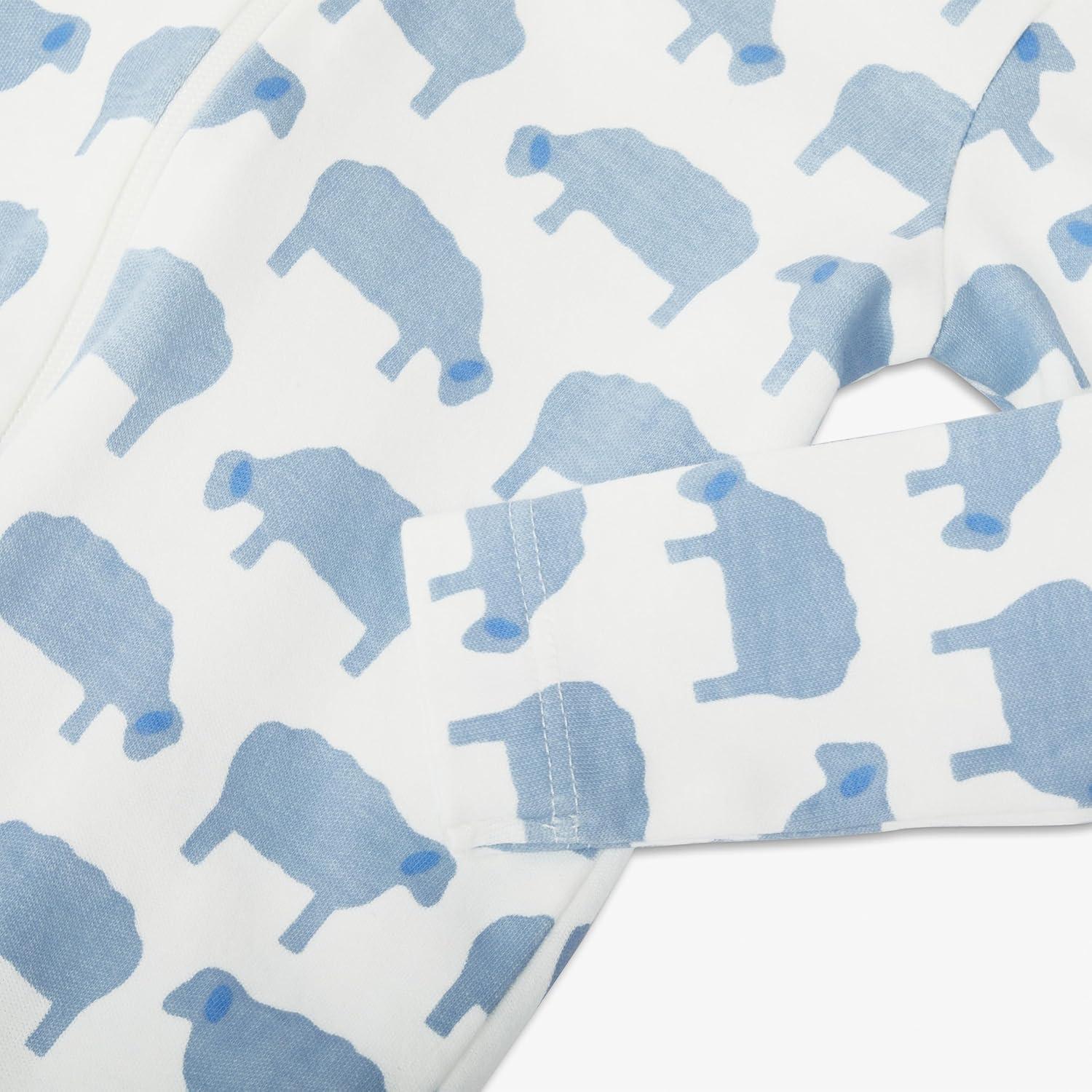 imagePrimary Baby Organic Animal Friends Zip Footie 100 Organic Cotton Sleepwear with 2Way Zipper Soft amp Safe for BabiesStreambabysheep