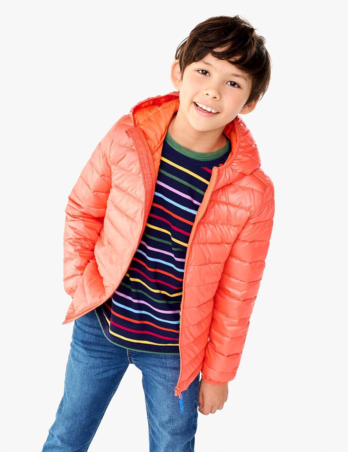 imagePrimary Kids Lightweight Puffer Jacket WaterRepellent and Windproof Made with 100 Recycled MaterialsBlueberry