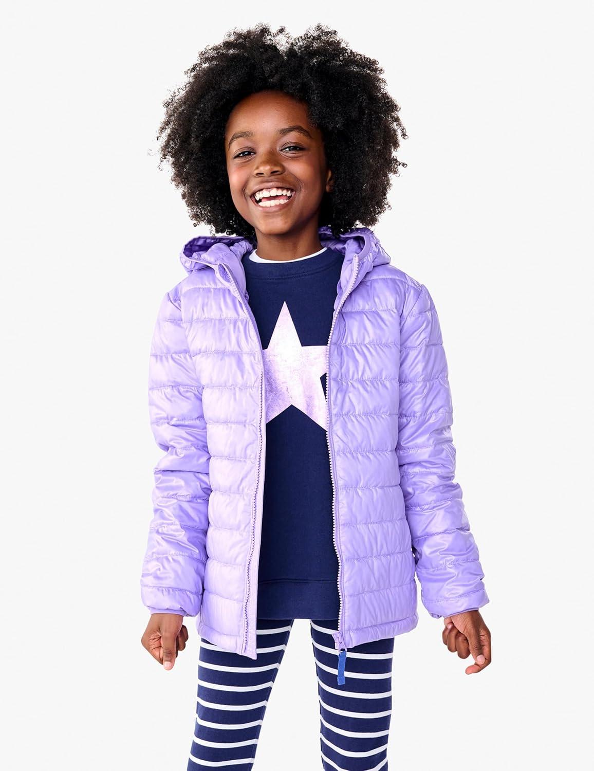 imagePrimary Kids Lightweight Puffer Jacket WaterRepellent and Windproof Made with 100 Recycled MaterialsBlueberry