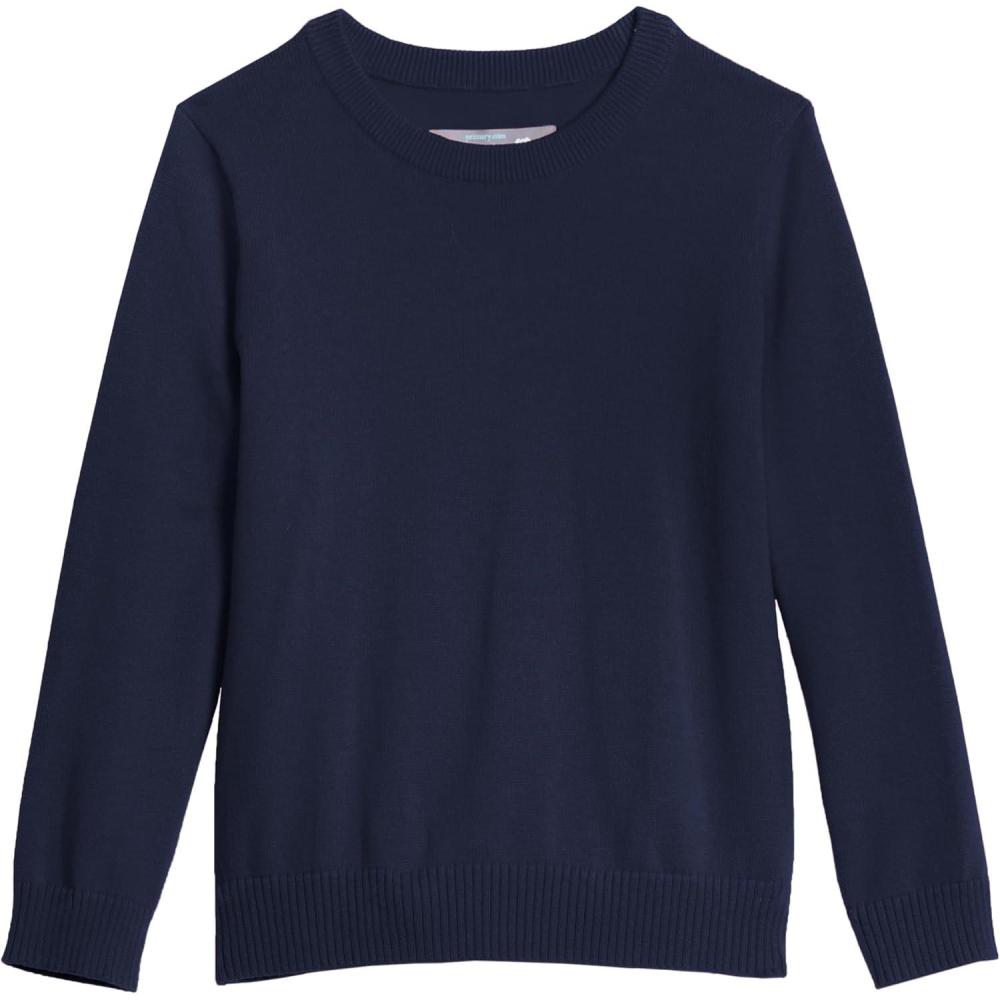 imagePrimary Kids Crewneck Sweater 100 Cotton Knit Pullover Sweater Soft Lightweight LayerNavy