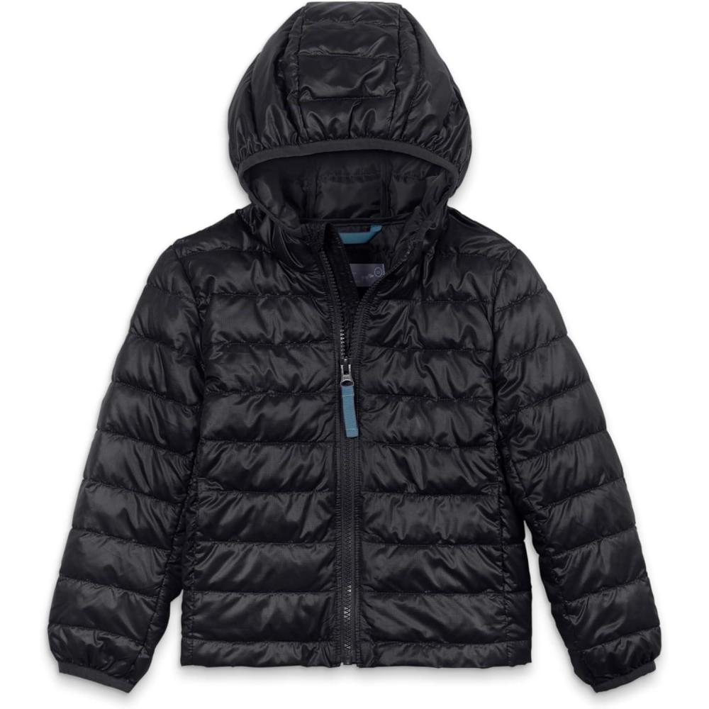 imagePrimary Kids Lightweight Puffer Jacket WaterRepellent and Windproof Made with 100 Recycled MaterialsBlack