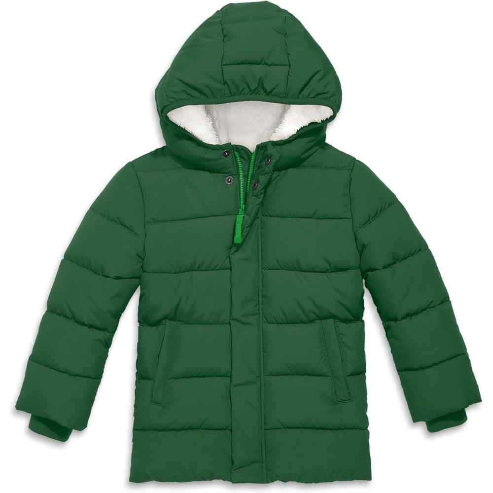 imagePrimary Kids Parka Puffer Coat WaterRepellent and Windproof Made with 100 Recycled MaterialsEvergreen