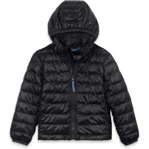 Primary Kids Lightweight Puffer Jacket, Water-Repellent and Windproof, Made with 100% Recycled Materials(Black)