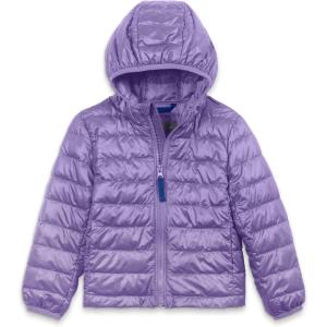 Primary Kids Lightweight Puffer Jacket, Water-Repellent and Windproof, Made with 100% Recycled Materials(Iris)