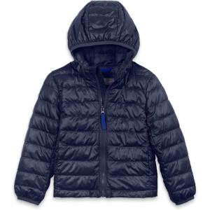 Primary Kids Lightweight Puffer Jacket, Water-Repellent and Windproof, Made with 100% Recycled Materials(Navy)