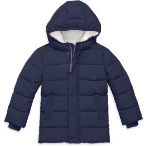Primary Kids Parka Puffer Coat, Water-Repellent and Windproof, Made with 100% Recycled Materials(Navy)