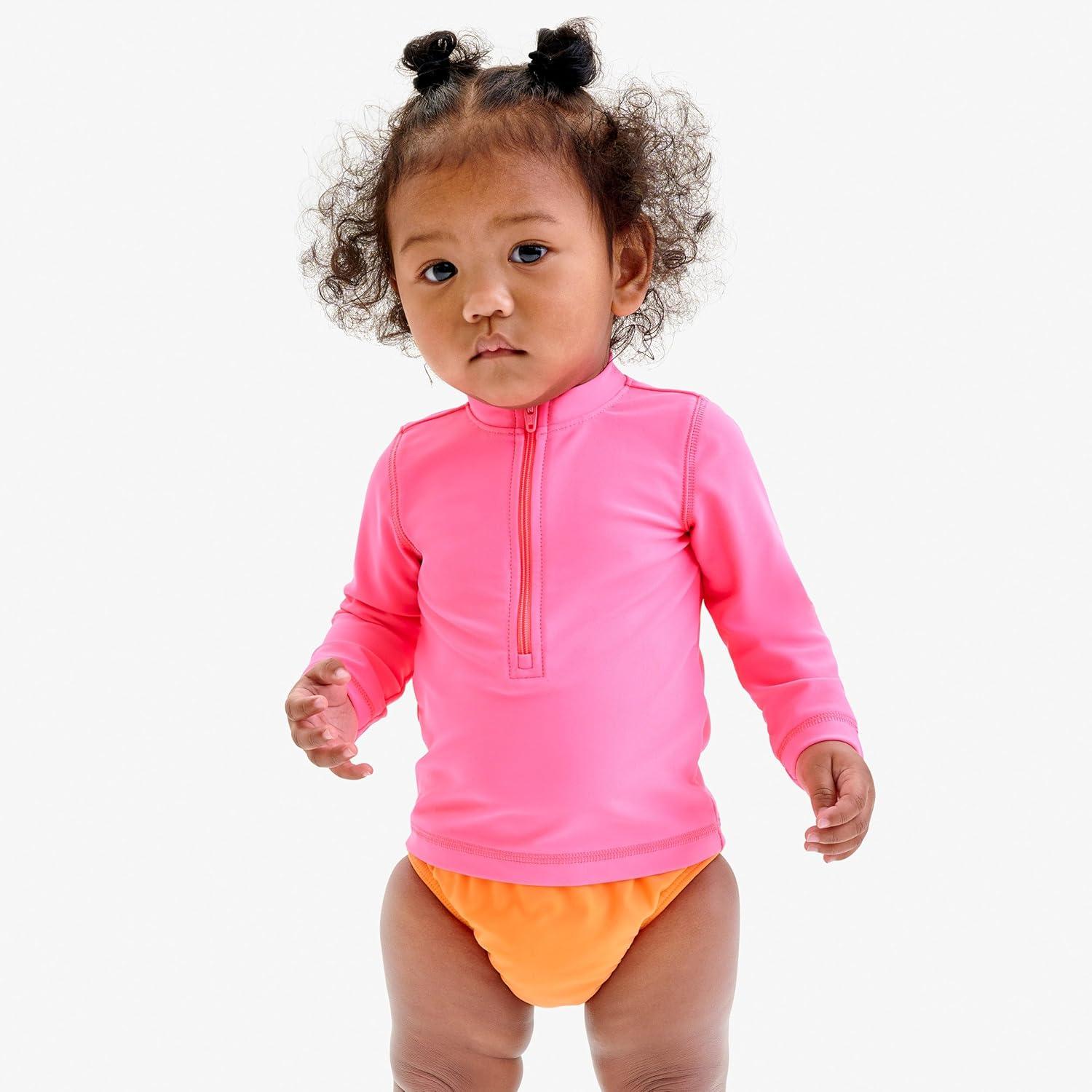 imagePrimary Baby Rash Guard UPF 50 Made with Recycled MaterialsCantaloupe