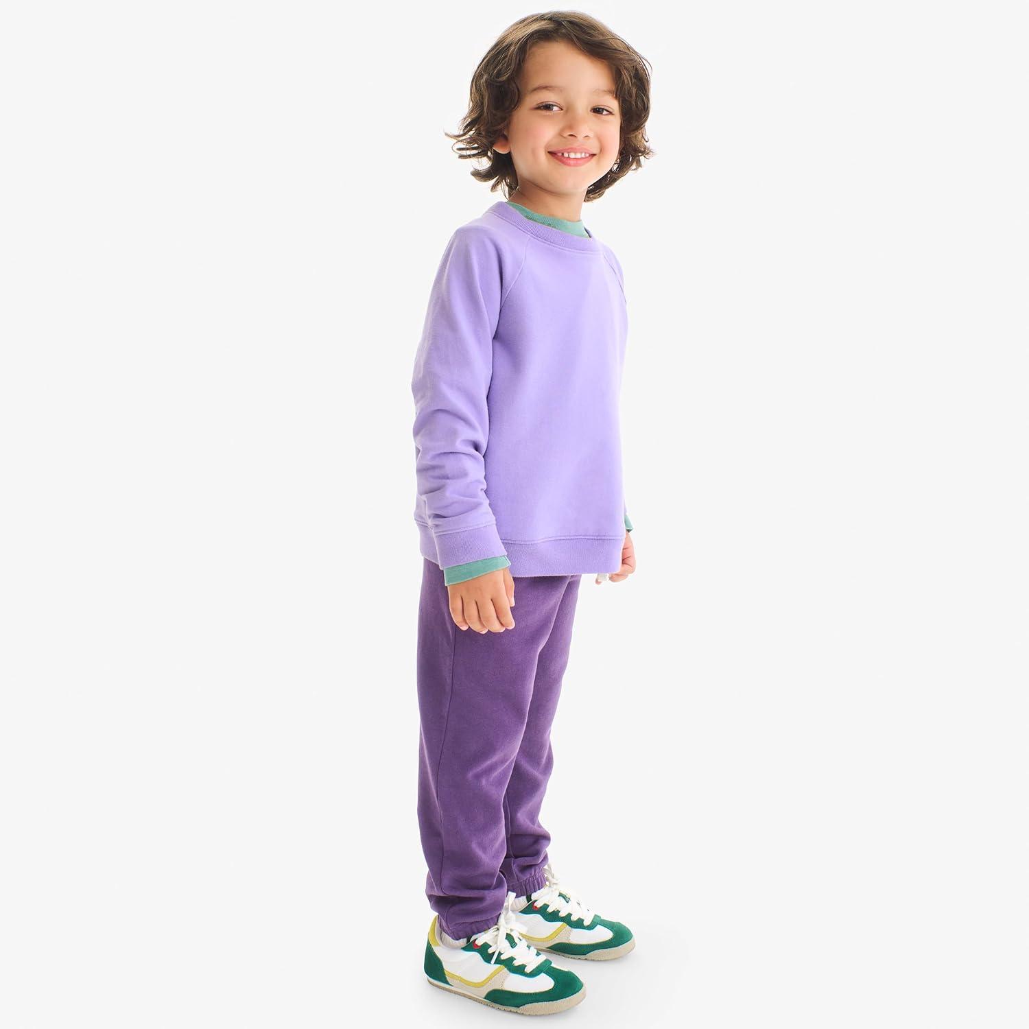 imagePrimary Kids Crewneck Sweatshirt Soft Cotton French Terry PulloverGrass