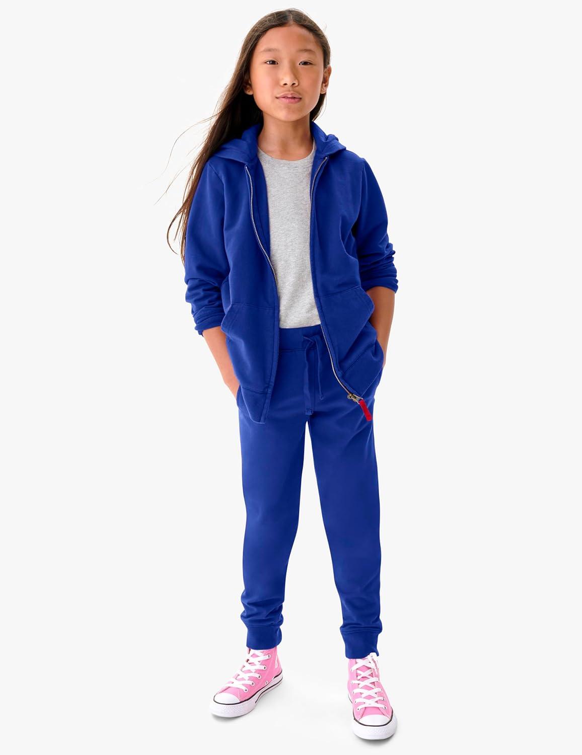 imagePrimary Kids Jogger Sweatpants Soft Cotton French Terry Pants with Drawstring and PocketsIris