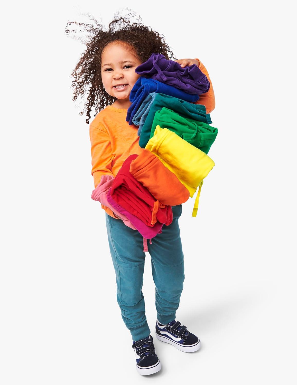 imagePrimary Kids Jogger Sweatpants Soft Cotton French Terry Pants with Drawstring and PocketsIris