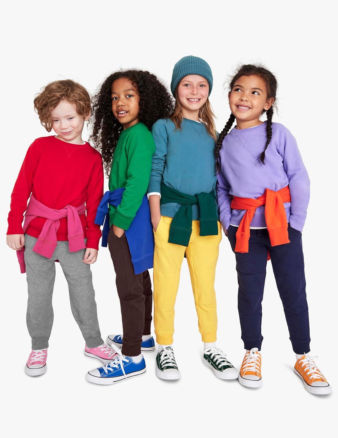 imagePrimary Kids Jogger Sweatpants Soft Cotton French Terry Pants with Drawstring and PocketsNavy