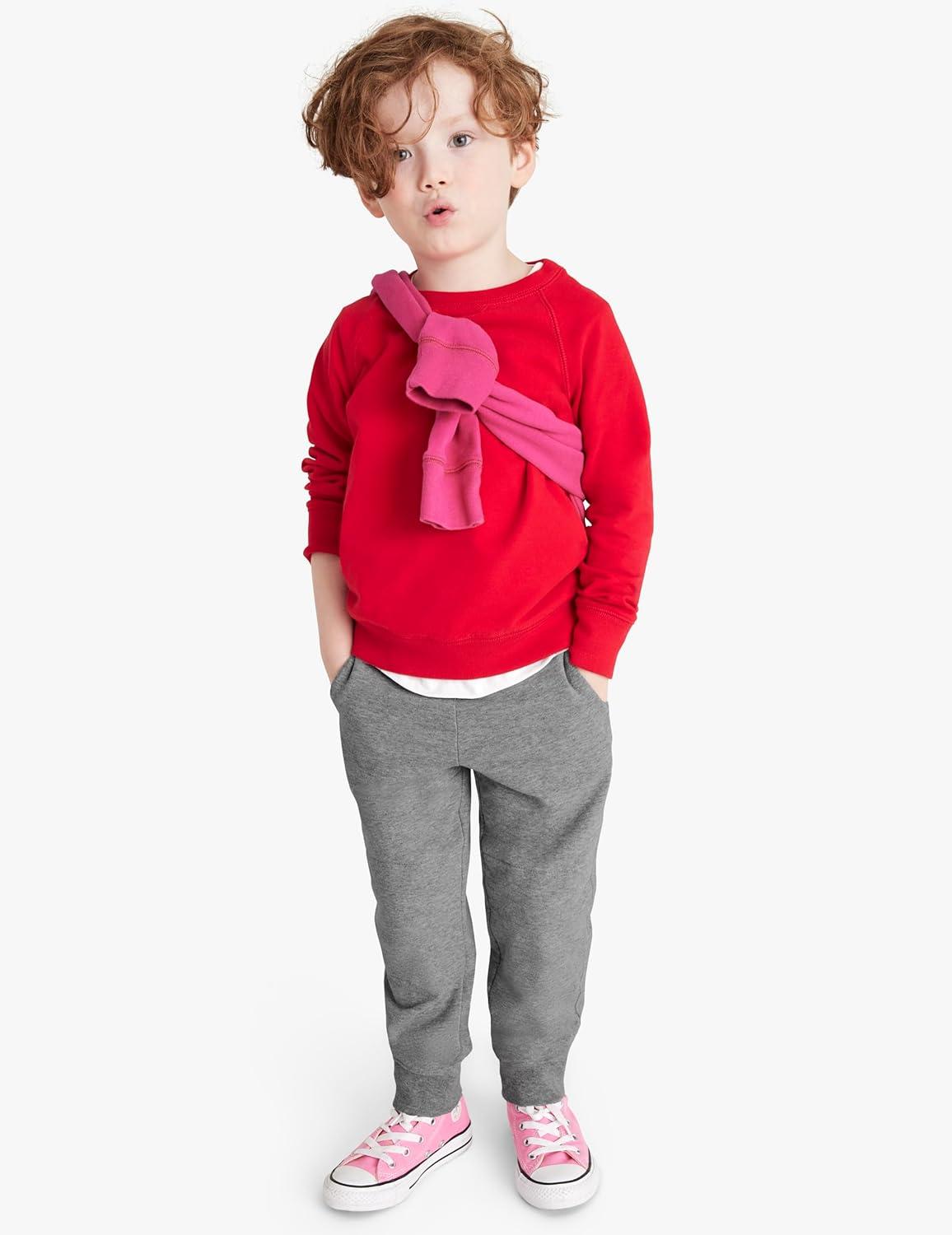 imagePrimary Kids Jogger Sweatpants Soft Cotton French Terry Pants with Drawstring and PocketsOlive