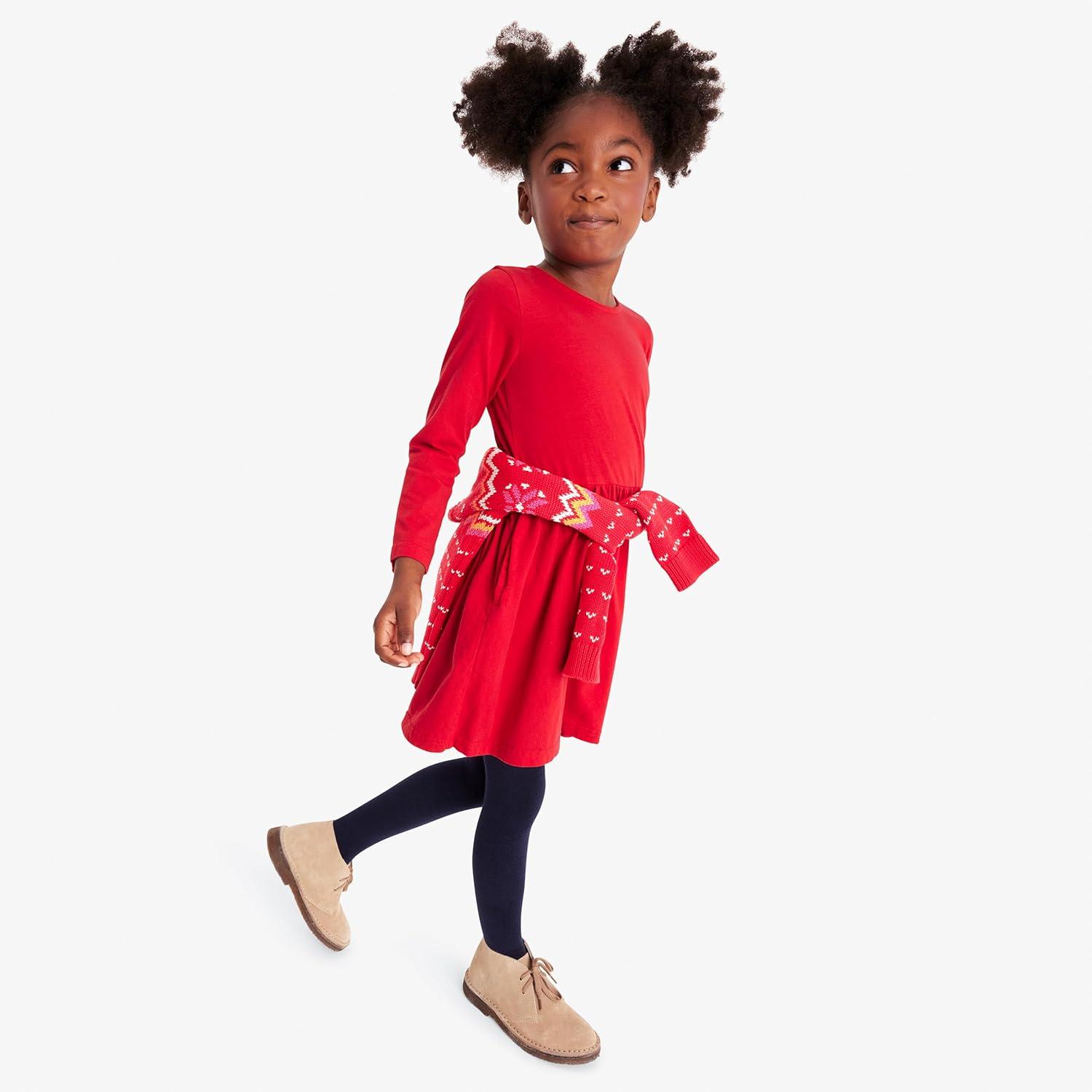 imagePrimary Kids Long Sleeve Perfect Pocket Dress Soft Cotton Jersey Dress for Kids Everyday Comfort with PocketsGrape