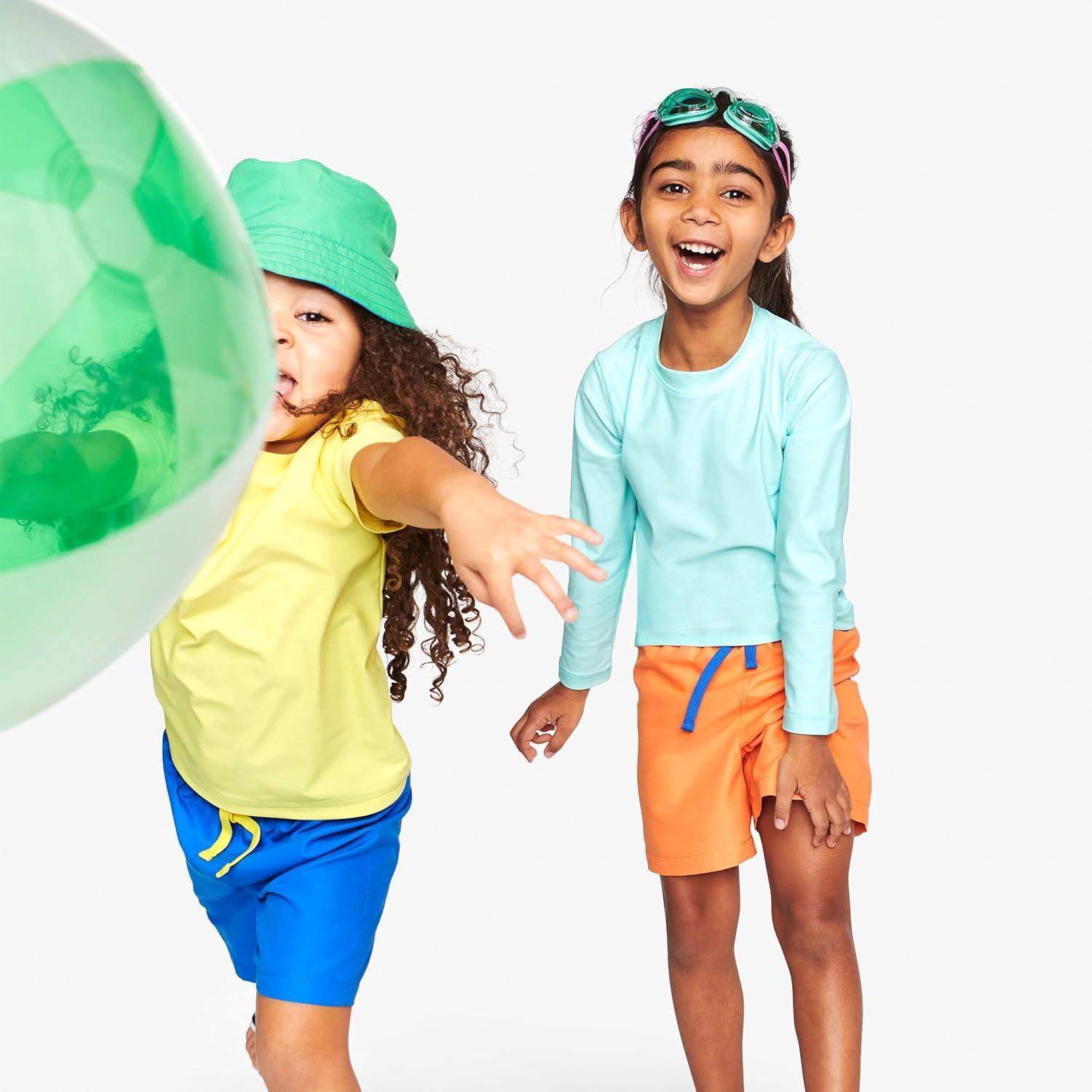 imagePrimary Kids Long Sleeve Rash Guard Swim Shirt UPF 50 Made with Recycled Materials Stretchy FabricNavy