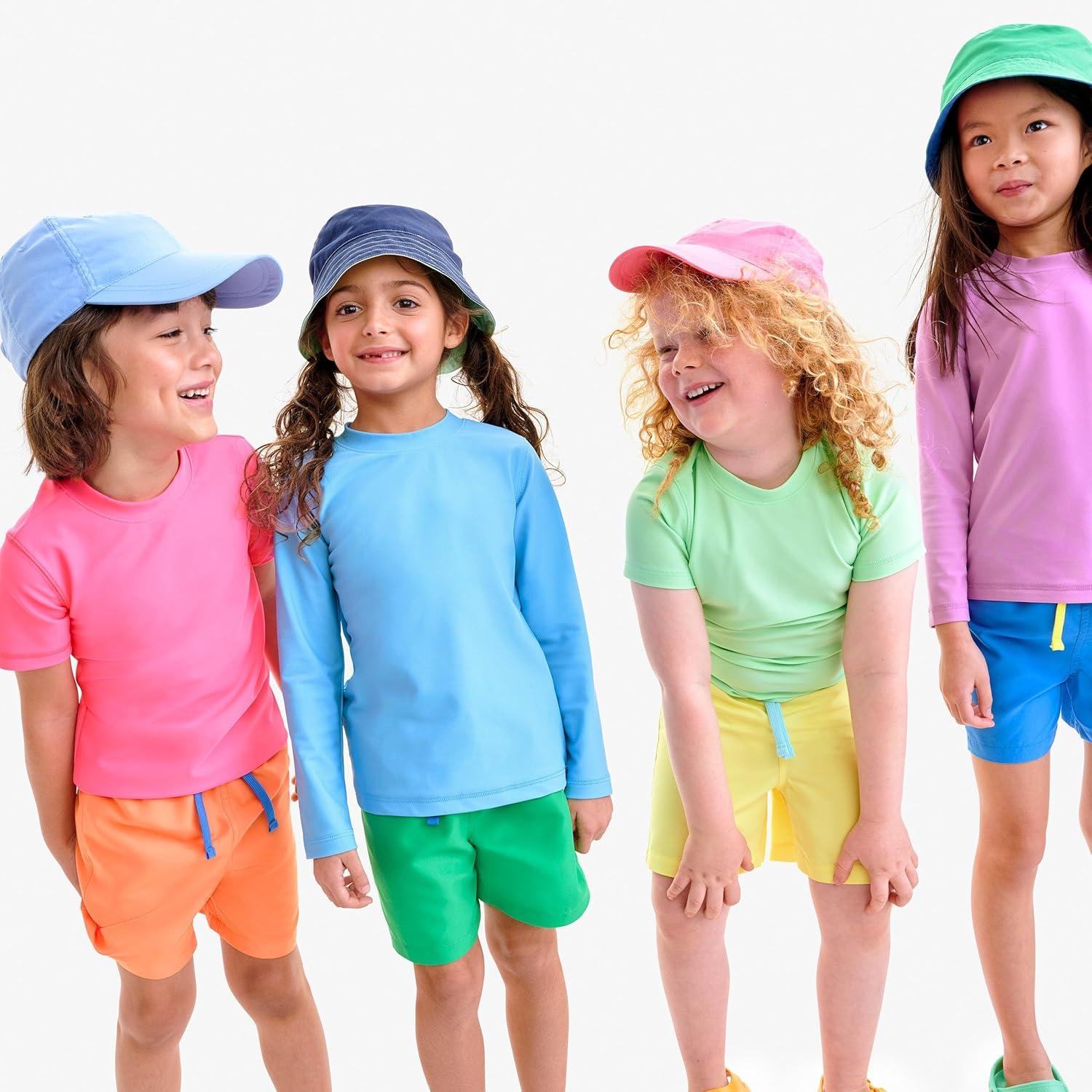 imagePrimary Kids Long Sleeve Rash Guard Swim Shirt UPF 50 Made with Recycled Materials Stretchy FabricPear