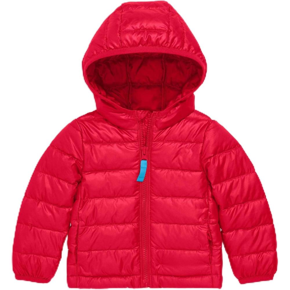 imagePrimary Baby Lightweight Puffer Jacket WaterRepellent and Windproof Made with 100 Recycled MaterialsCherry