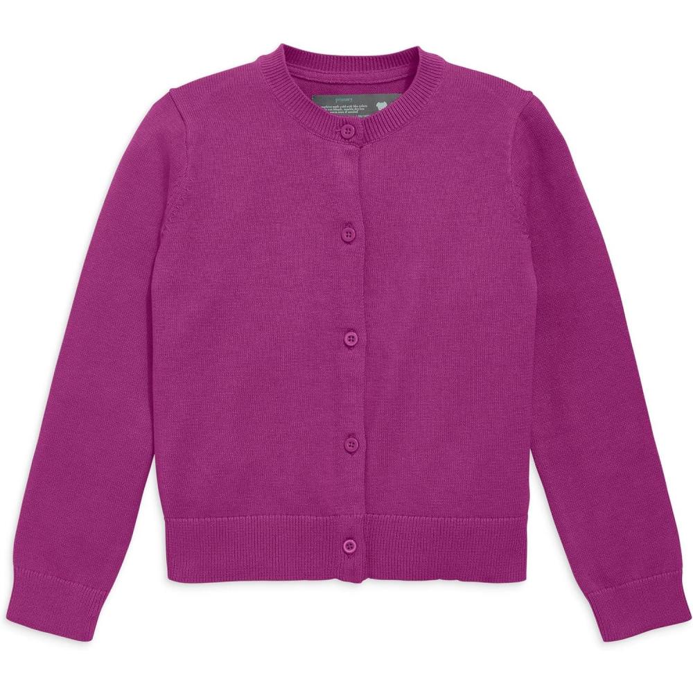 imagePrimary Kids Cotton Cardigan 100 Cotton Knit Sweater Soft Lightweight LayerBoysenberry