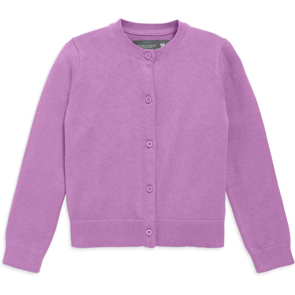 imagePrimary Kids Cotton Cardigan  100 Cotton Knit Sweater Soft Lightweight LayerLavender