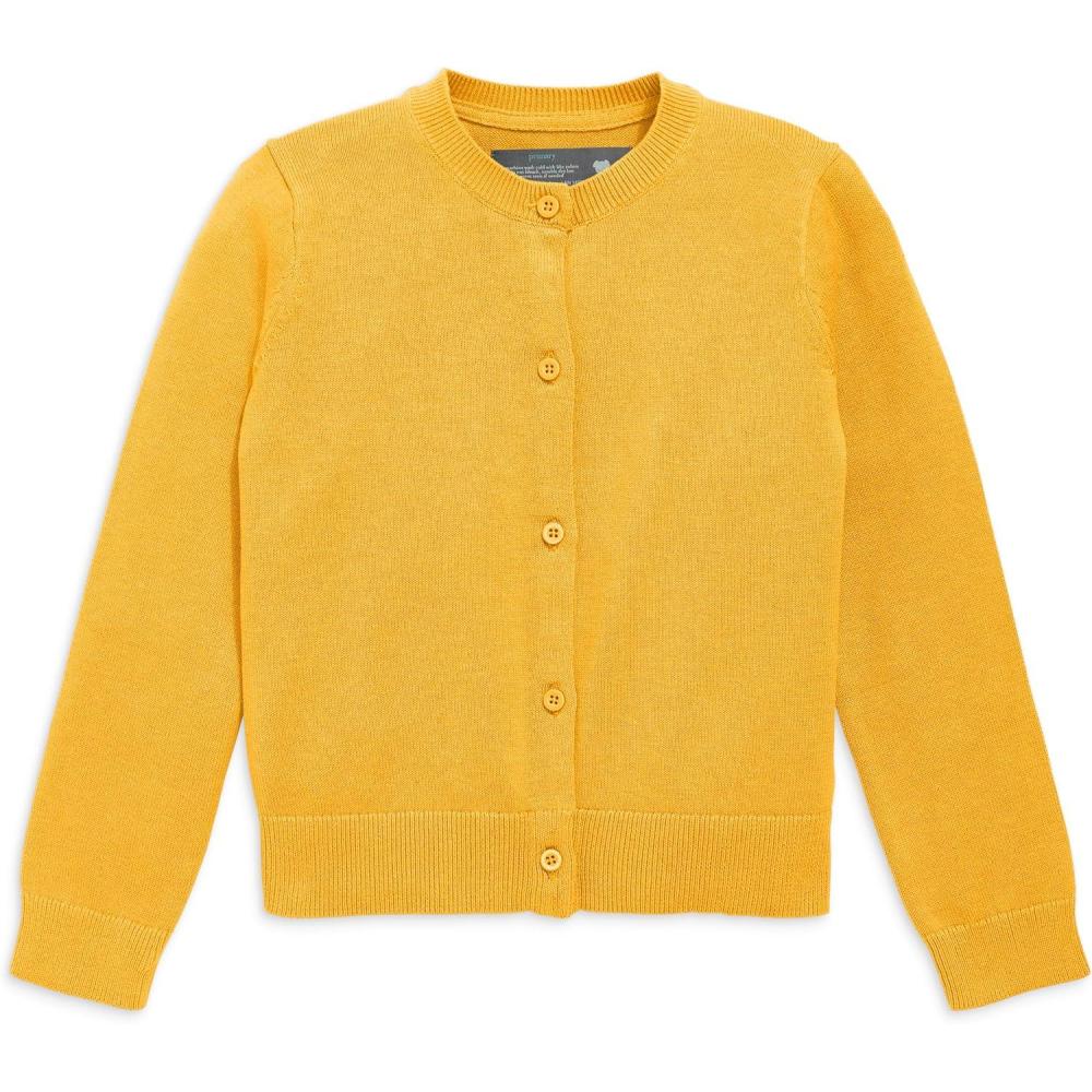 imagePrimary Kids Cotton Cardigan 100 Cotton Knit Sweater Soft Lightweight LayerSunflower
