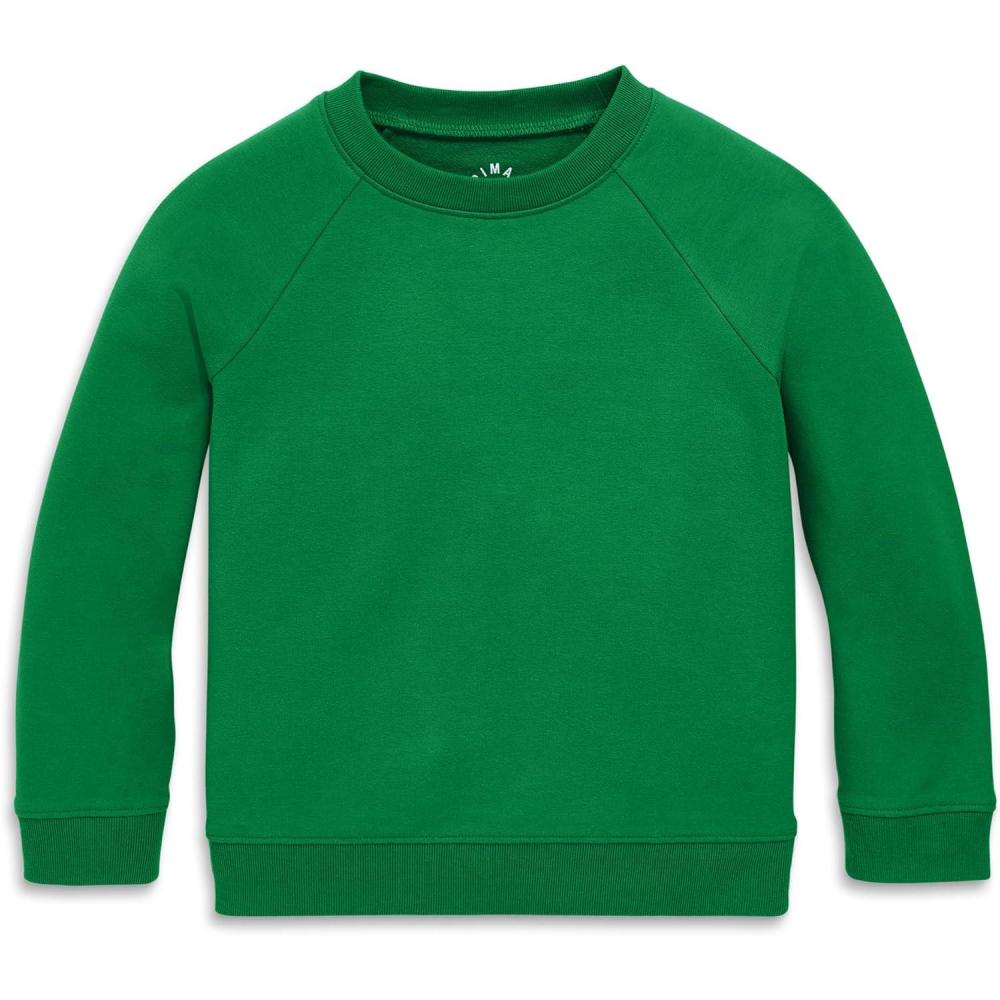 imagePrimary Kids Crewneck Sweatshirt  Soft Cotton French Terry PulloverGrass
