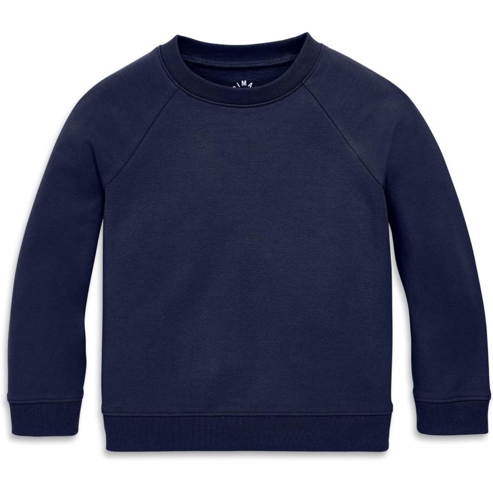 imagePrimary Kids Crewneck Sweatshirt  Soft Cotton French Terry PulloverNavy