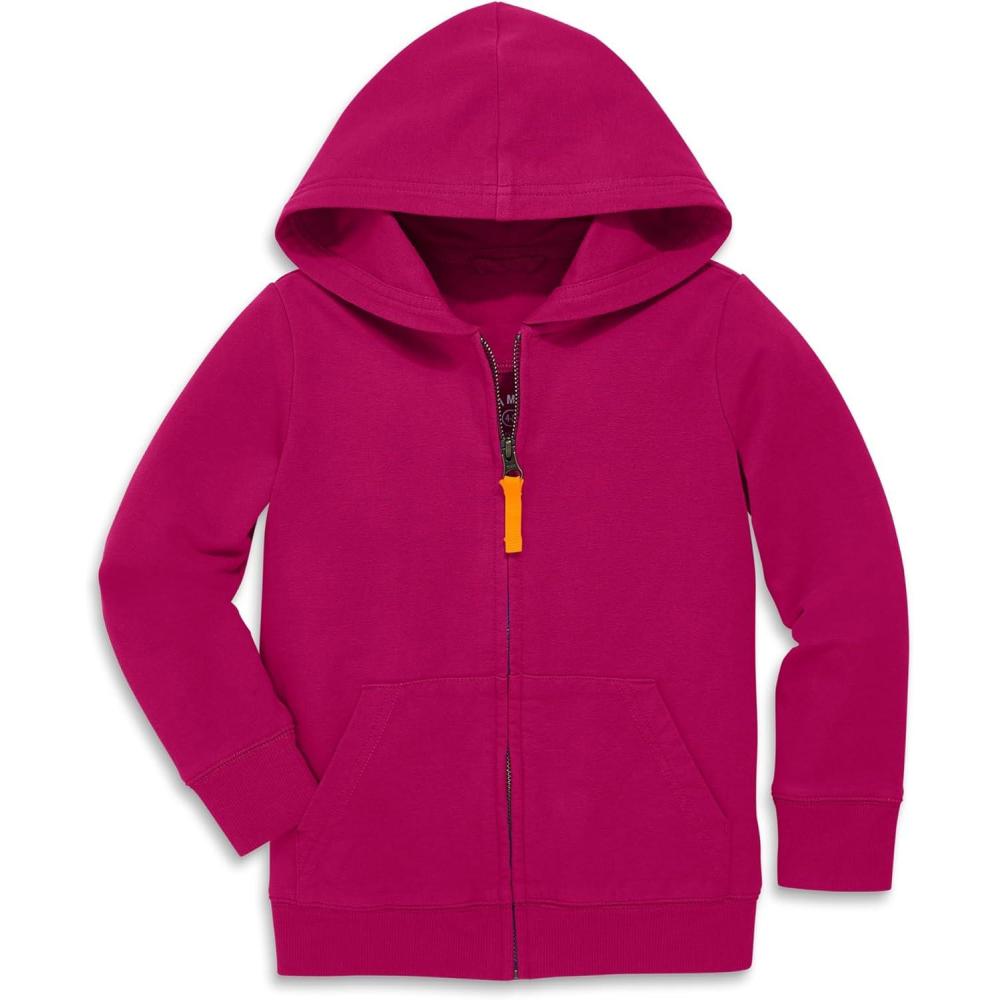 imagePrimary Kids Full Zip Hoodie Sweatshirt  Soft French Terry ZipUp with PocketsRaspberry