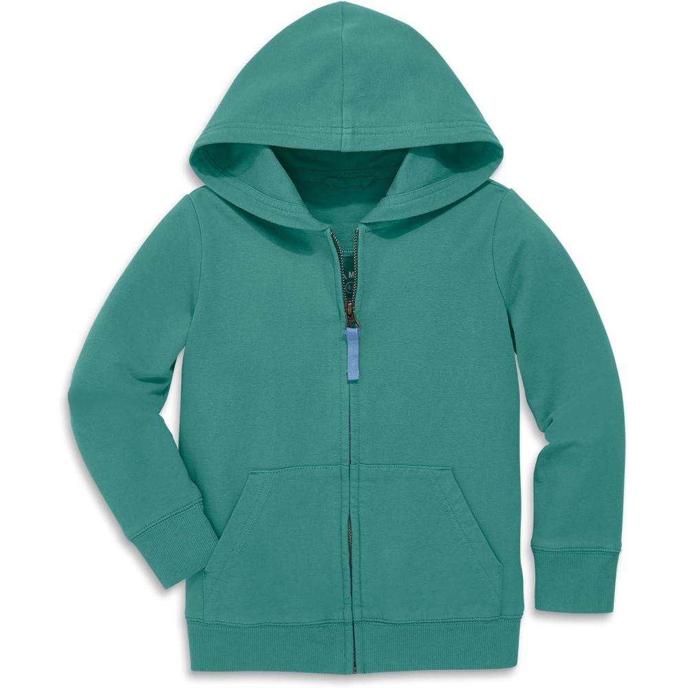 imagePrimary Kids Full Zip Hoodie Sweatshirt  Soft French Terry ZipUp with PocketsSunwashed Teal