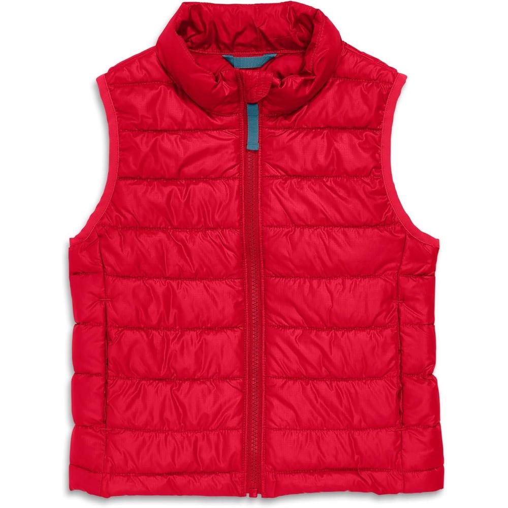 imagePrimary Kids Lightweight Puffer Vest WaterRepellent and Windproof Made with 100 Recycled MaterialsCherry