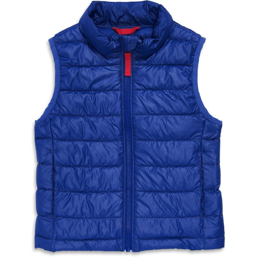 imagePrimary Kids Lightweight Puffer Vest WaterRepellent and Windproof Made with 100 Recycled MaterialsCobalt