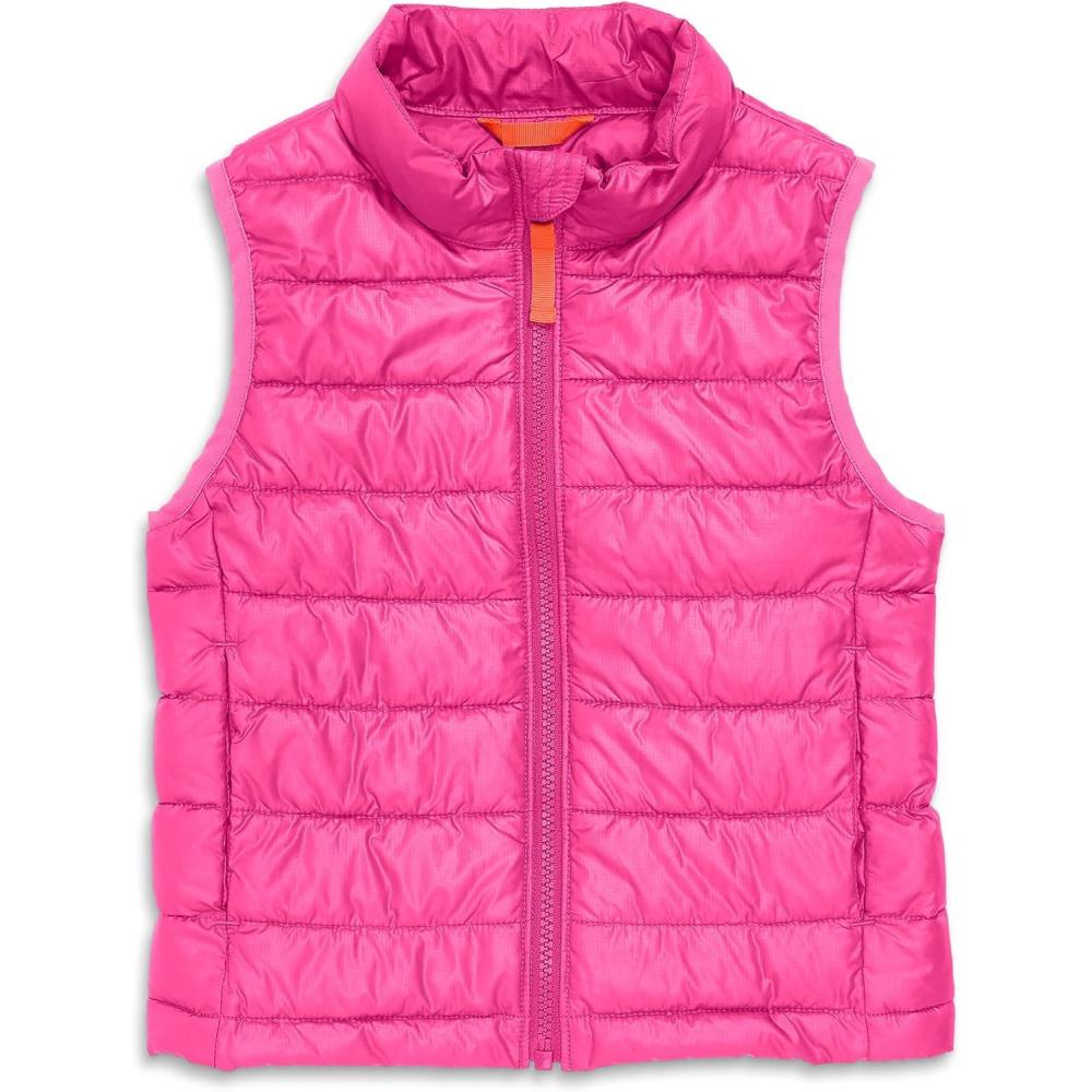 imagePrimary Kids Lightweight Puffer Vest WaterRepellent and Windproof Made with 100 Recycled MaterialsFuchsia