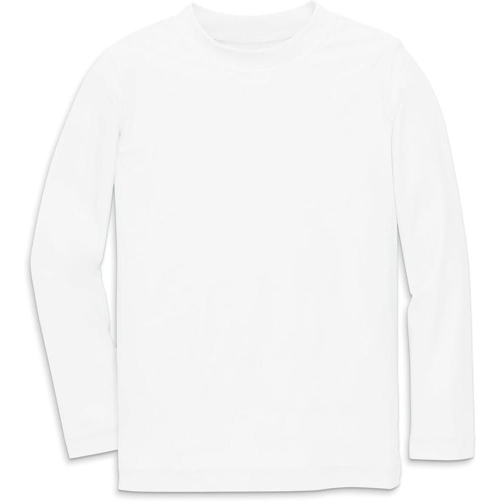 imagePrimary Kids Long Sleeve Rash Guard Swim Shirt UPF 50 Made with Recycled Materials Stretchy FabricWhite