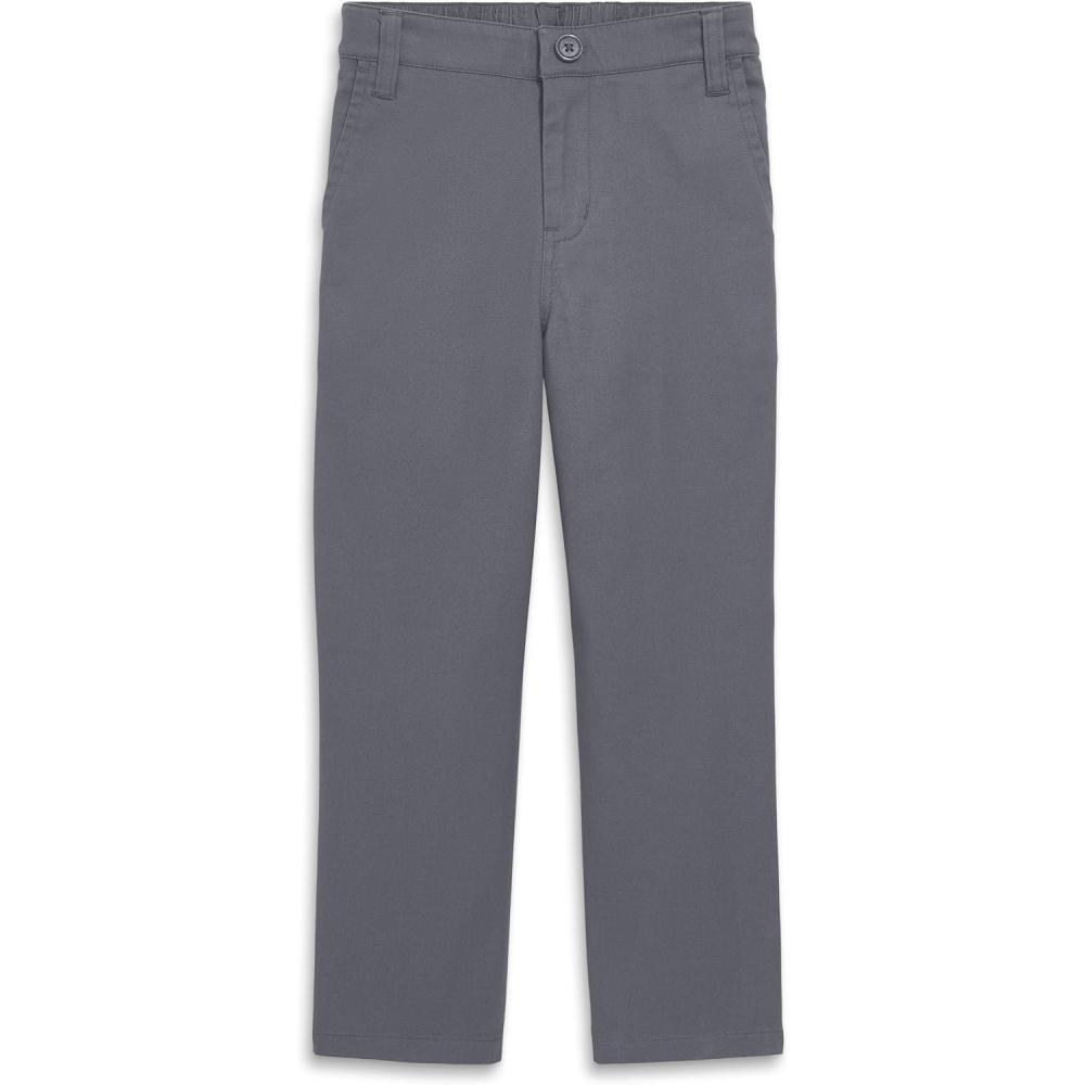 imagePrimary Kids Stretch Chino ElasticBack Pant Soft Cotton Twill School Uniform Pants for Boys amp Girls with Easy WaistbandSlate Gray
