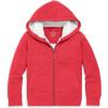 imagePrimary Kids Teddy FleeceLined Zip Hoodie  Soft Recycled Cotton Sweatshirt Jacket UltraCozy Hooded ZipUp for KidsHeather Cherry