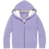 imagePrimary Kids Teddy FleeceLined Zip Hoodie  Soft Recycled Cotton Sweatshirt Jacket UltraCozy Hooded ZipUp for KidsHeather Iris