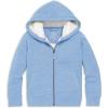 imagePrimary Kids Teddy FleeceLined Zip Hoodie  Soft Recycled Cotton Sweatshirt Jacket UltraCozy Hooded ZipUp for KidsHeather Vintage Blue