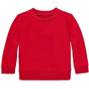 Primary Baby Crewneck Sweatshirt – Soft Cotton French Terry Pullover, Cozy Long Sleeve Top(Cherry)