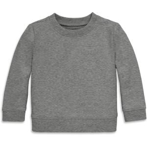 Primary Baby Crewneck Sweatshirt – Soft Cotton French Terry Pullover, Cozy Long Sleeve Top(Heather Storm Gray)