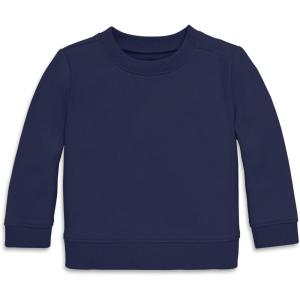 Primary Baby Crewneck Sweatshirt – Soft Cotton French Terry Pullover, Cozy Long Sleeve Top(Navy)