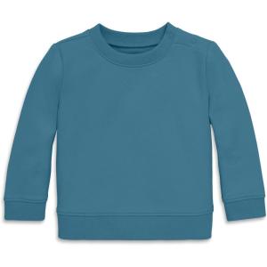 Primary Baby Crewneck Sweatshirt – Soft Cotton French Terry Pullover, Cozy Long Sleeve Top(Slate Blue)