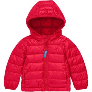 Primary Baby Lightweight Puffer Jacket, Water-Repellent and Windproof, Made with 100% Recycled Materials(Cherry)