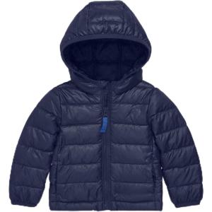 Primary Baby Lightweight Puffer Jacket, Water-Repellent and Windproof, Made with 100% Recycled Materials(Navy)