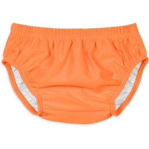 Primary Baby Swim Diaper, UPF 50+, Water Resistant Lining, Made with Recycled Materials (Navy, Size 6-12M)(Cantaloupe)