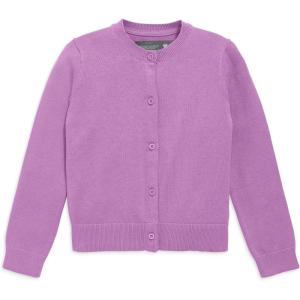 Primary Kids Cotton Cardigan – 100% Cotton Knit Sweater, Soft Lightweight Layer(Lavender)