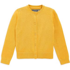 Primary Kids Cotton Cardigan – 100% Cotton Knit Sweater, Soft Lightweight Layer(Sunflower)