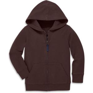 Primary Kids Full Zip Hoodie Sweatshirt – Soft French Terry Zip-Up with Pockets(Cocoa)