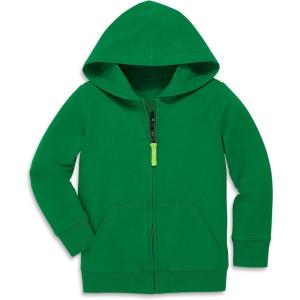 Primary Kids Full Zip Hoodie Sweatshirt – Soft French Terry Zip-Up with Pockets(Grass)