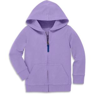 Primary Kids Full Zip Hoodie Sweatshirt – Soft French Terry Zip-Up with Pockets(Iris)