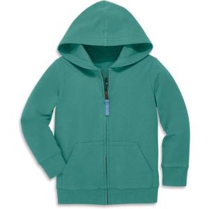 Primary Kids Full Zip Hoodie Sweatshirt – Soft French Terry Zip-Up with Pockets(Sunwashed Teal)