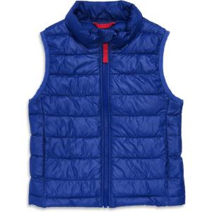 Primary Kids Lightweight Puffer Vest, Water-Repellent and Windproof, Made with 100% Recycled Materials(Cobalt)