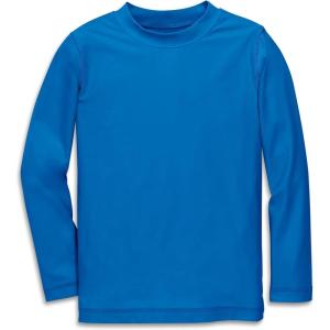 Primary Kids Long Sleeve Rash Guard, Swim Shirt, UPF 50+, Made with Recycled Materials, Stretchy Fabric(Blueberry)